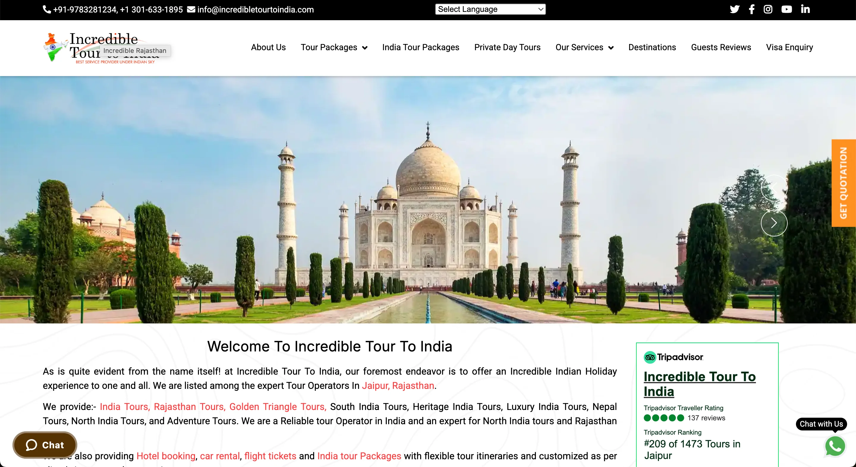 Incredible tour to India